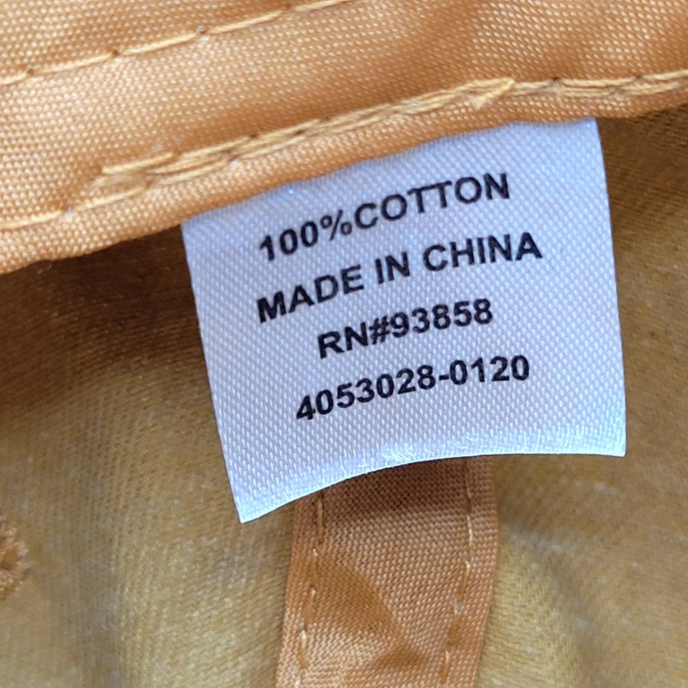 Bee Embroidered Cotton Baseball Cap Mustard Yellow Adjustable Hat